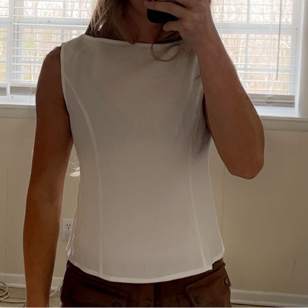 Princess Polly White Open-Back Top